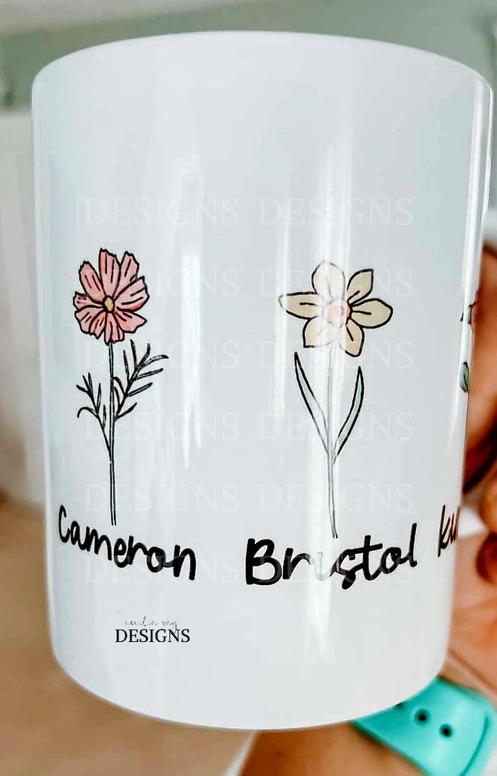 Mother's Day Birth Month Flower Tumbler – Cecilia Ray Designs