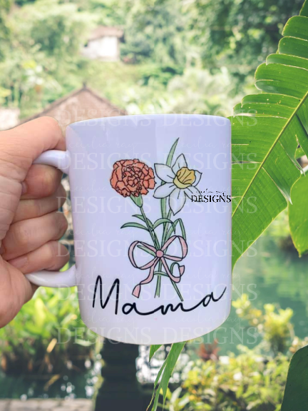 Mother's Day Birth Month Flower Mug